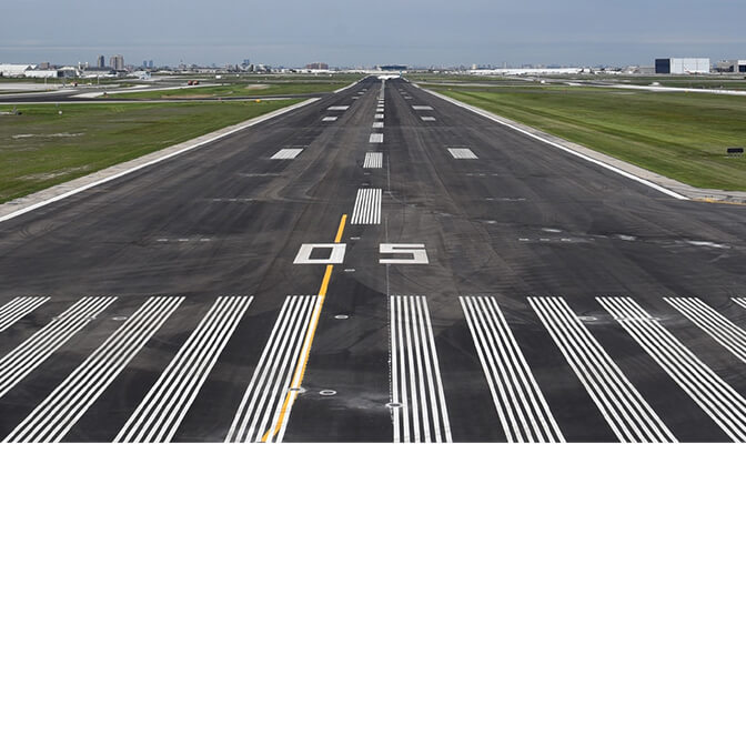 View down runway 05.