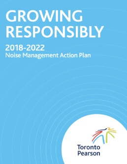The cover page of the Toronto Pearson Noise Management Action Plan