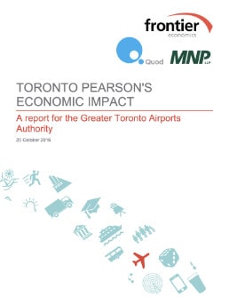 An image of the cover of Toronto Pearson's Economic Impact Report