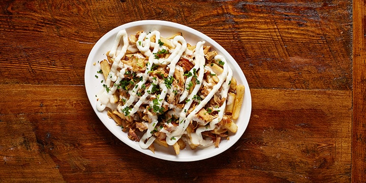 french fries with toppings