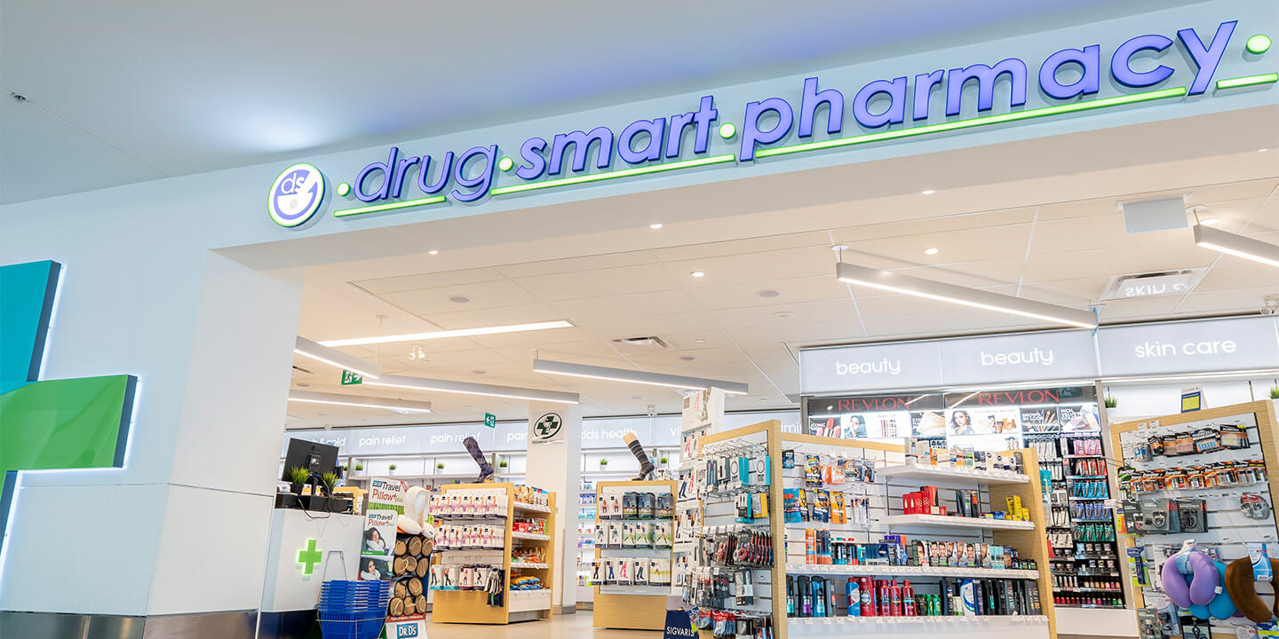 Entrance to Drug Smart Pharmacy.