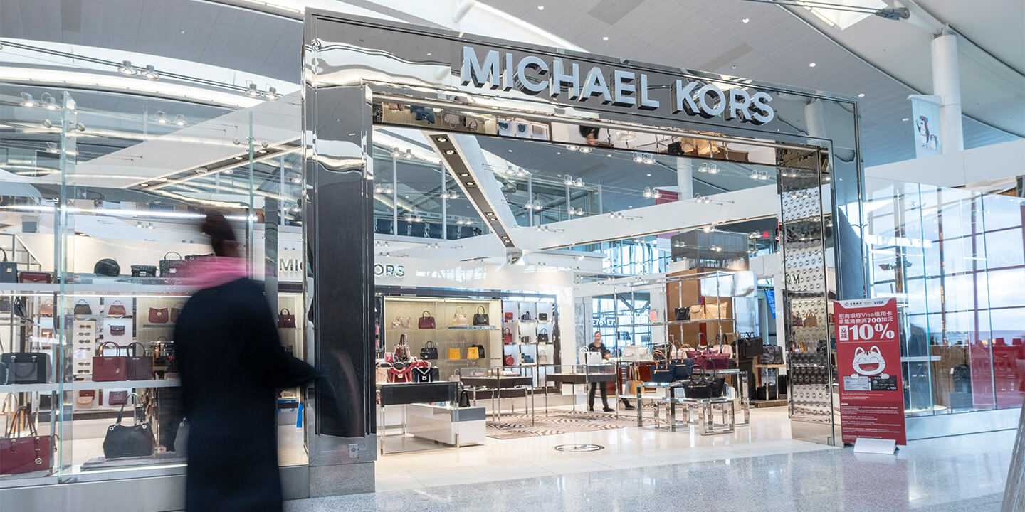 View of Michael Kors open-concept store