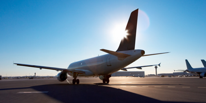 a large airplane on the runway