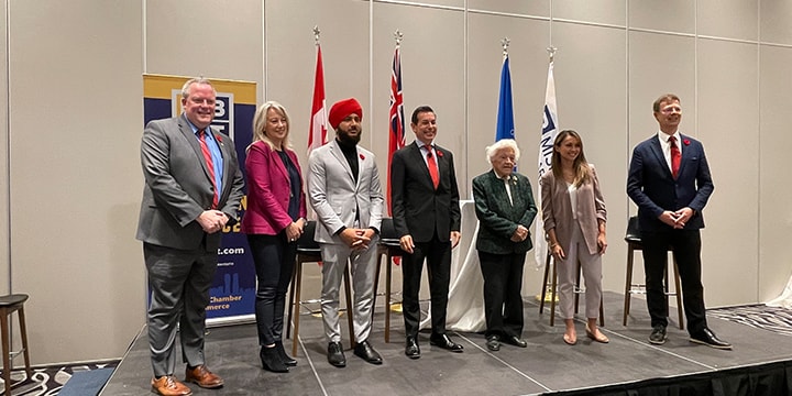 GTAA Board Member Hazel McCallion welcomes newly elected Mississauga MPs