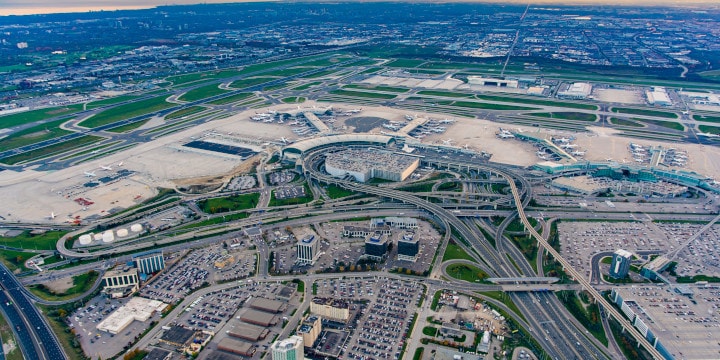 aerial photo of Toronto Pearson